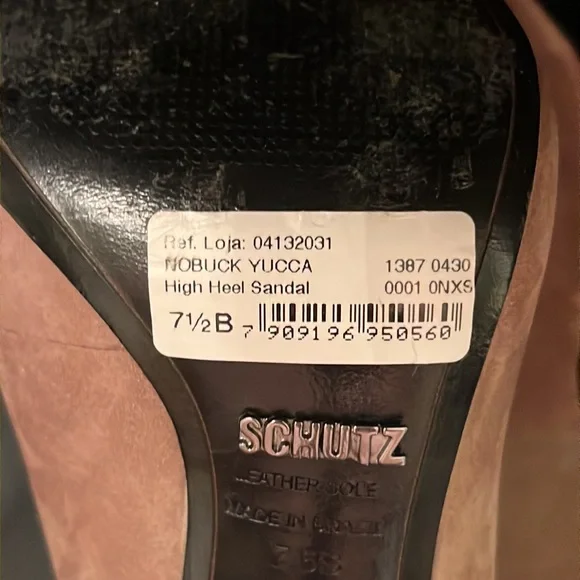 Schutz Nobuck Yucca Suede High Heel  Bootie Size 7.5 - Picture 8 of 9